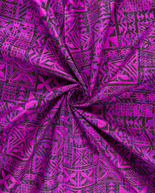 Polynesian fabric TANE Purple - Tissushop